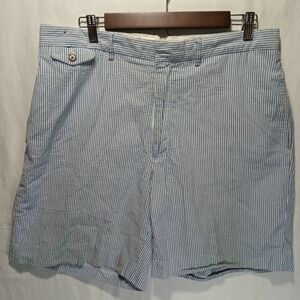 Polo Ralph Lauren Golf Seersucker Shorts. Blue And White Striped. Size 36